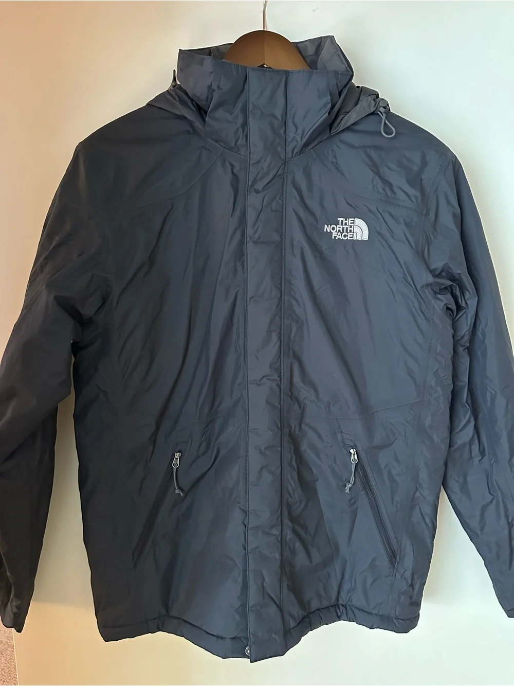 The North Face Men's Hooded Raincoat - Charcoal Gray